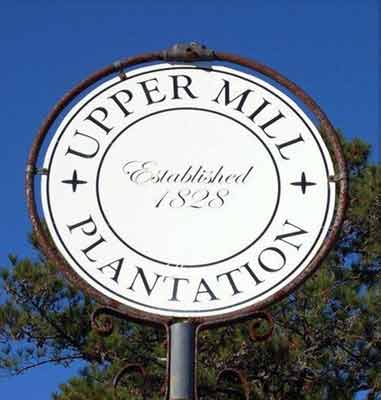 Upper Mill Plantation Sign - Horry County, South Carolina