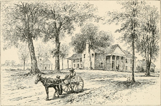 Fort Hill Plantation Etching Circa 1896 - Pickens County, South Carolina